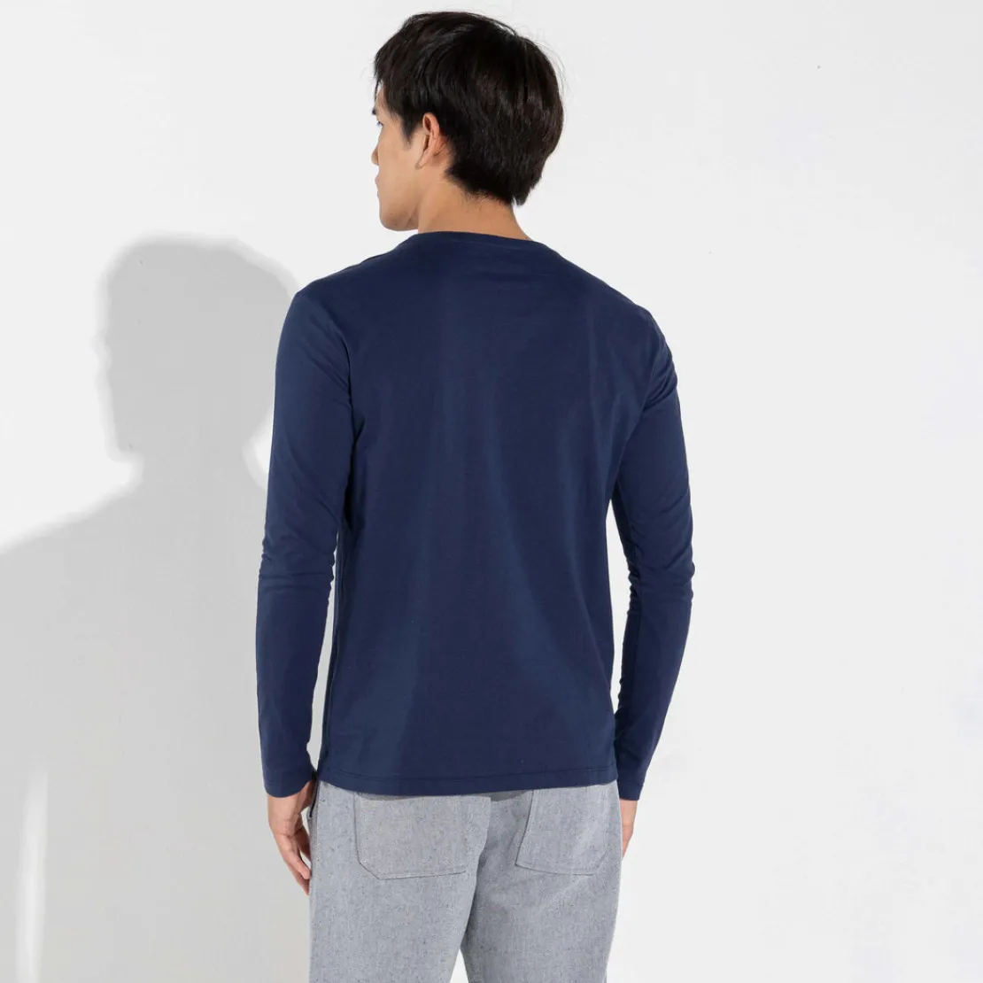 Camisetas>Basico.com Camiseta Algodão Premium Manga Longa Masculina | Everyday Collection -