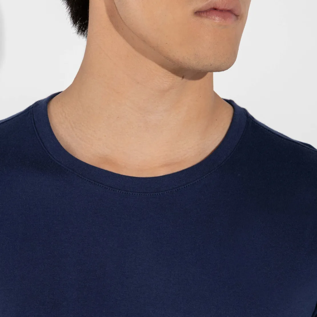 Camisetas>Basico.com Camiseta Algodão Premium Masculina | Everyday Collection - Azul Marinh