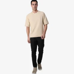 Camisetas>Basico.com Camiseta Blend Eco Masculina - Bege Avelã
