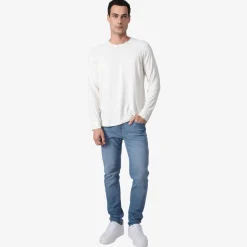 Linho | Camisetas>Basico.com Camiseta Blend Linho Manga Longa Masculina - Natural