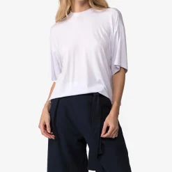 Camisetas>Basico.com Camiseta Boxy Feminina | Travel T-Shirt Modal - Branco