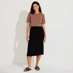 Camisetas>Basico.com Camiseta Coffee Bolso Feminina - Affogato