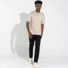 Camisetas | Algodão Pima>Basico.com Camiseta Cotton Pima Masculina - Bege Aveia
