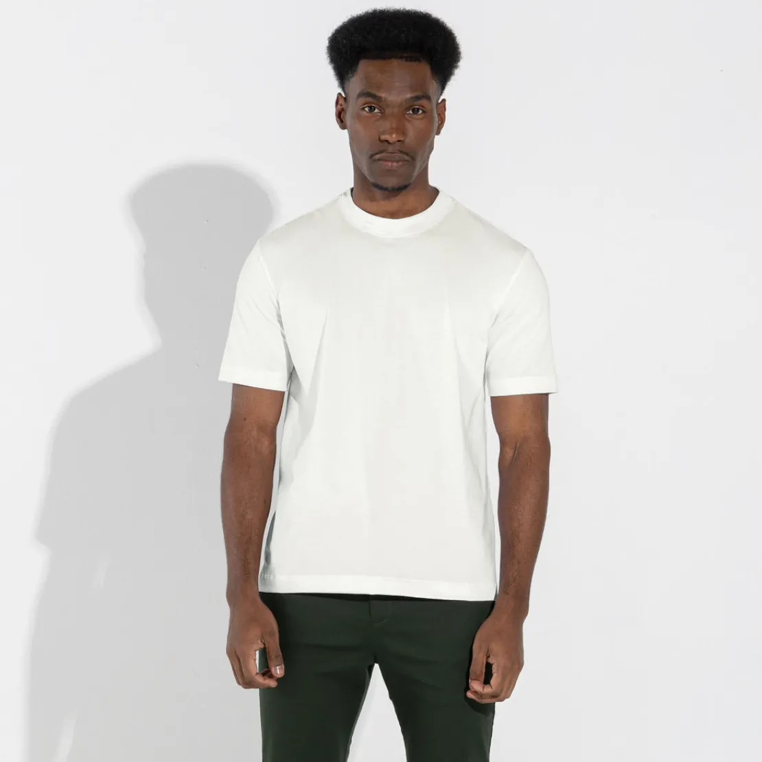 Camisetas | Algodão Pima>Basico.com Camiseta Cotton Pima Masculina - Off White