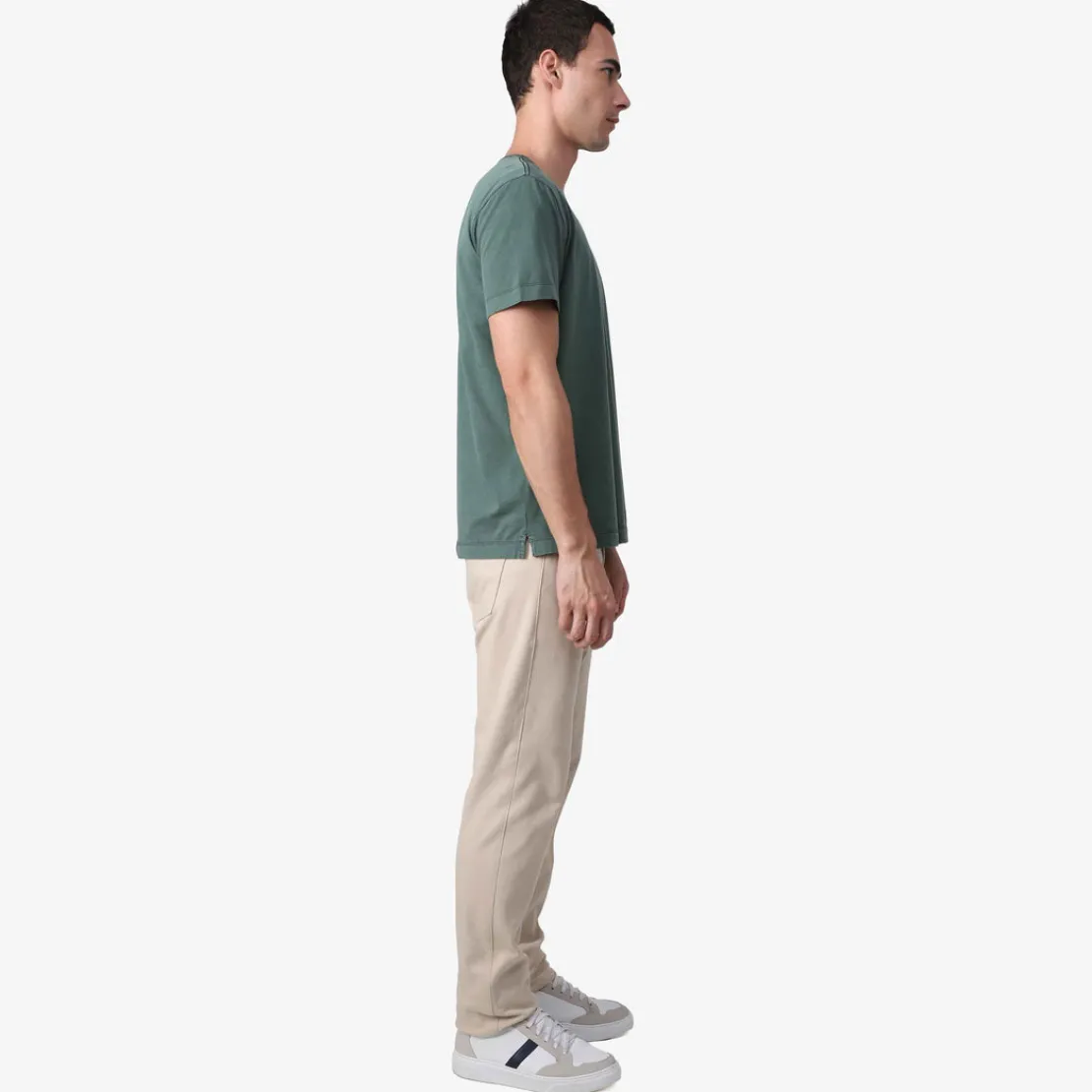 Camisetas>Basico.com Camiseta Estonada Masculina - Verde Cedro