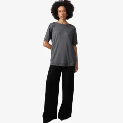 Camisetas>Basico.com Camiseta Light Modal Bolsos Feminina - Preto