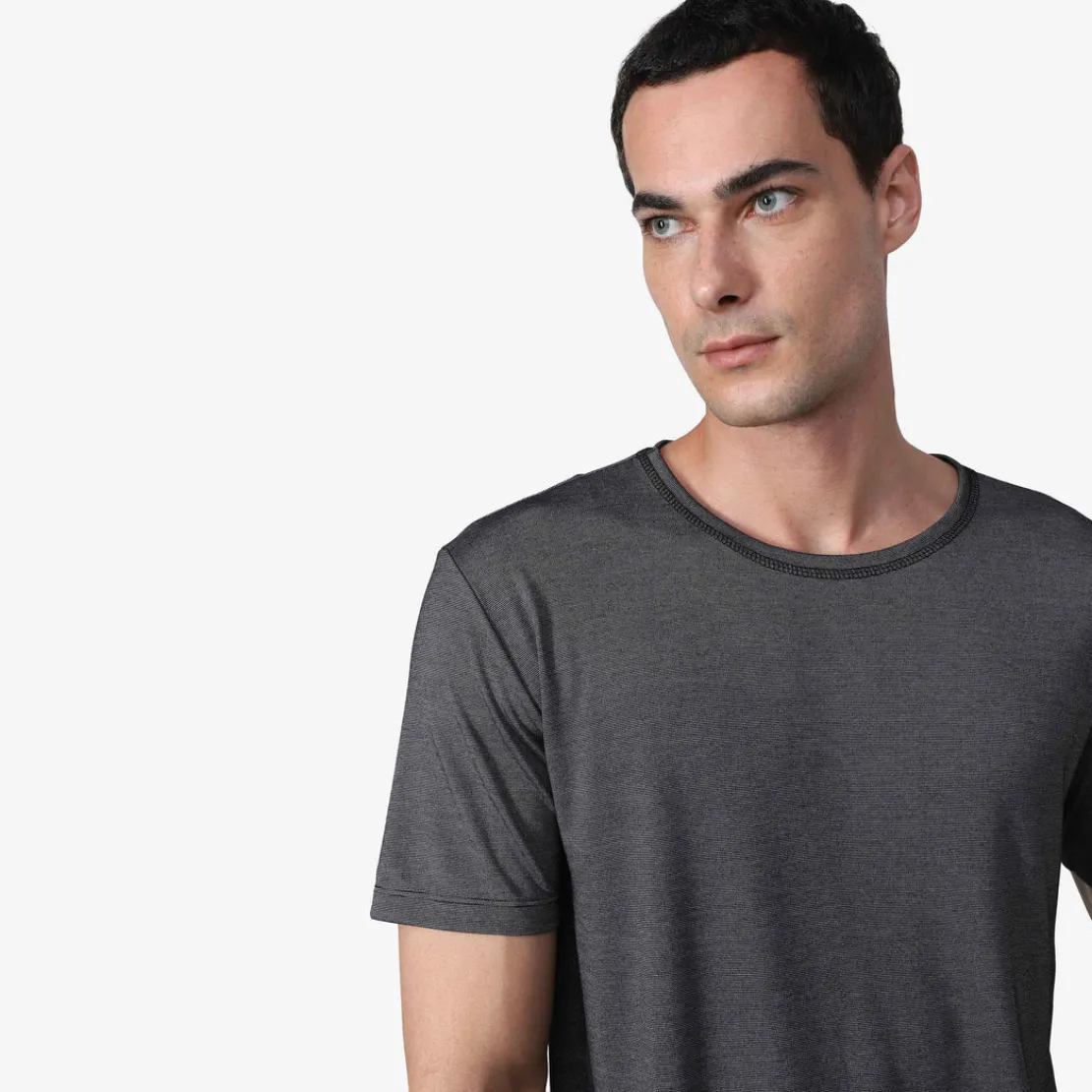 Camisetas>Basico.com Camiseta Light Modal Masculina - Preto