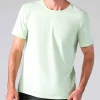 Linho | Camisetas>Basico.com Camiseta Malha Linho Masculina - Verde Menta
