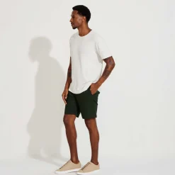 Linho | Camisetas>Basico.com Camiseta Malha Linho Masculina - Natural
