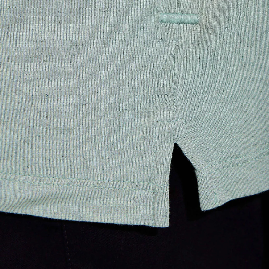 Linho | Camisetas>Basico.com Camiseta Malha Linho Masculina - Verde Chá