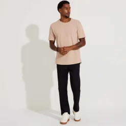 Tricot | Camisetas>Basico.com Camiseta Malha Tricot Masculina - Bege Camel