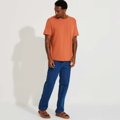 Tricot | Camisetas>Basico.com Camiseta Malha Tricot Masculina - Terracota