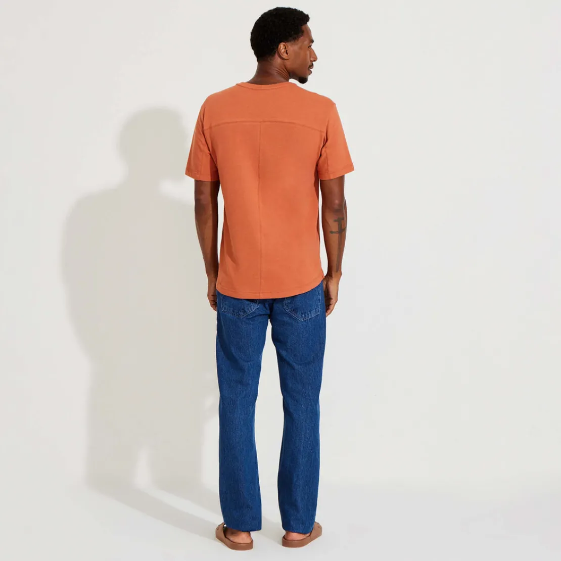 Tricot | Camisetas>Basico.com Camiseta Malha Tricot Masculina - Terracota