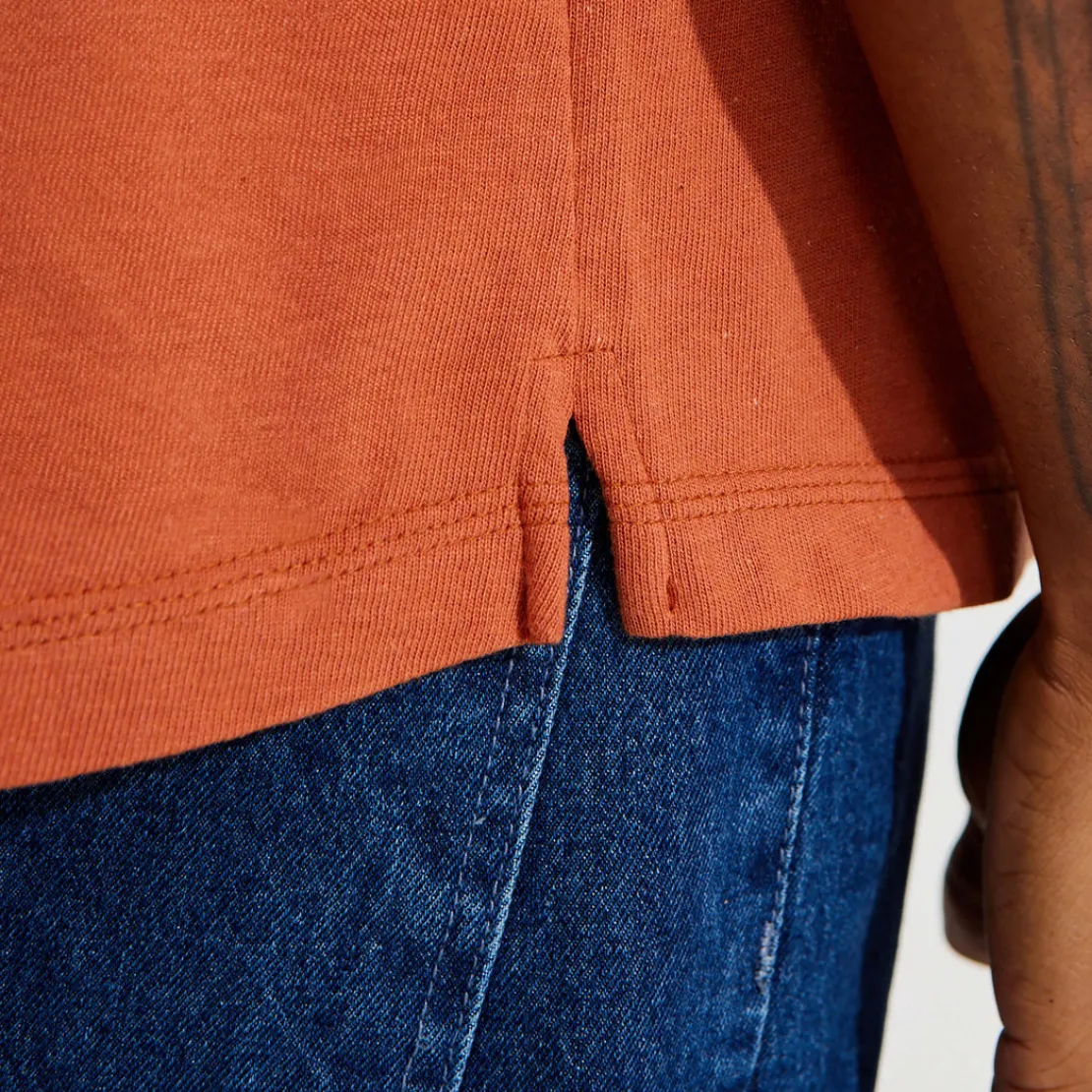 Tricot | Camisetas>Basico.com Camiseta Malha Tricot Masculina - Terracota