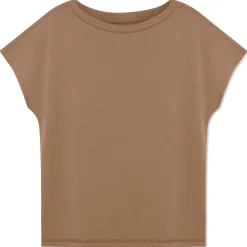 Algodão Pima | Camisetas>Basico.com Camiseta Pima Ampla Feminina - Bege Pastel