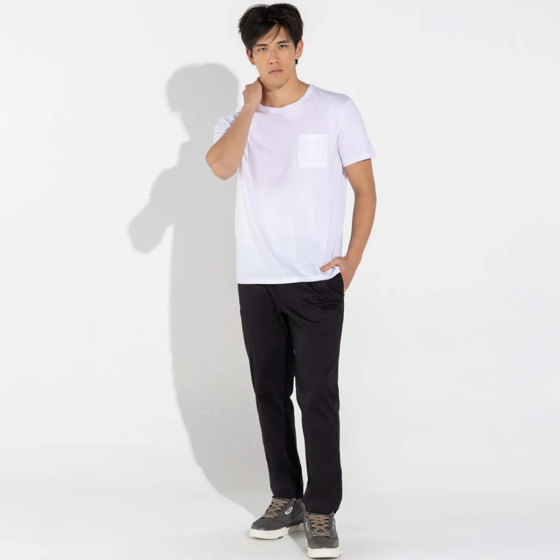 Algodão Pima | Camisetas>Basico.com Camiseta Pima Bolso Masculina | Life Collection - Branco