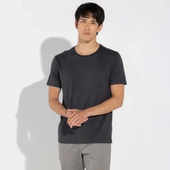 Camisetas | Algodão Pima>Basico.com Camiseta Pima Bolso Masculina | Life Collection - Cinza Escuro