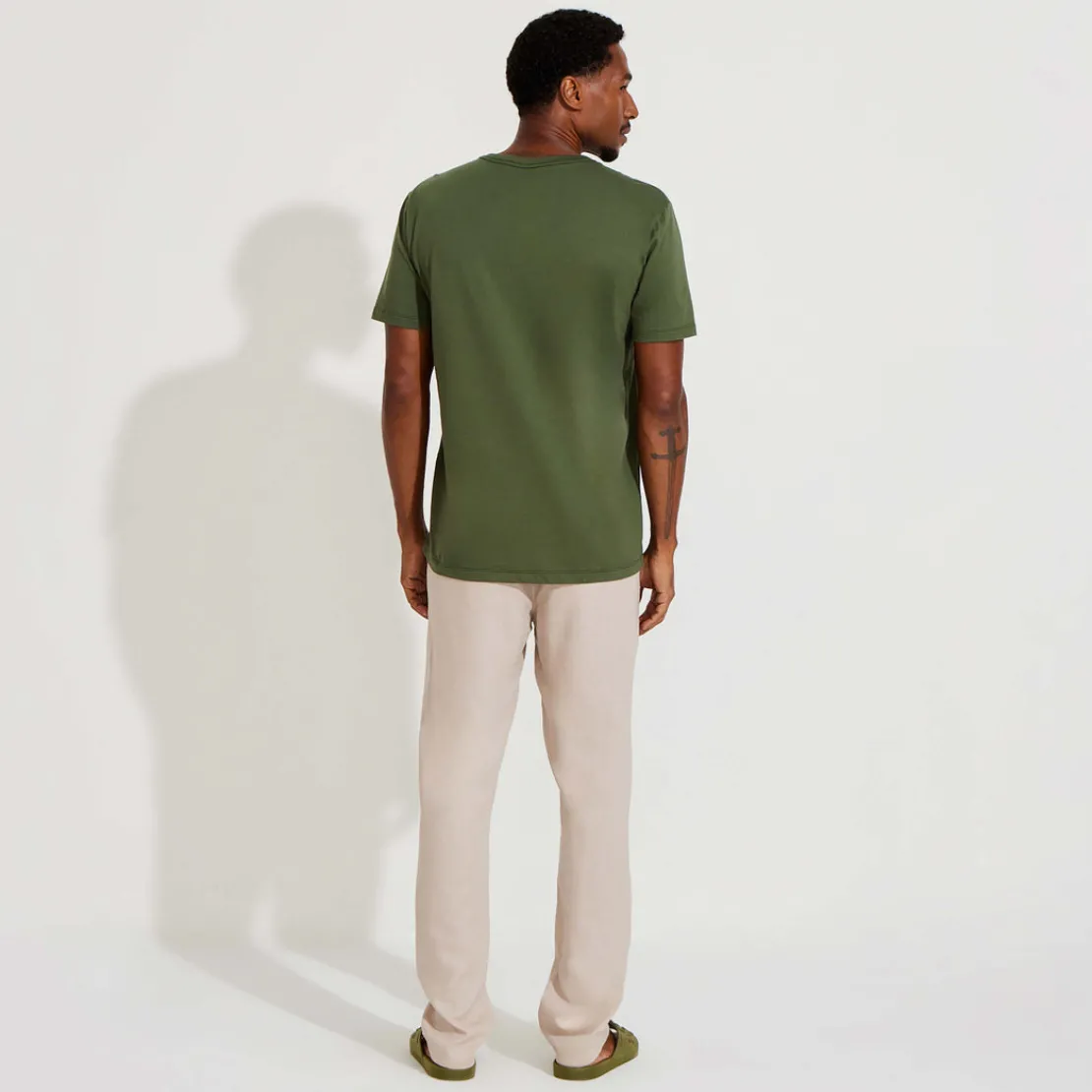 Algodão Pima | Camisetas>Basico.com Camiseta Pima Bolso Masculina | Life Collection - Verde Figo