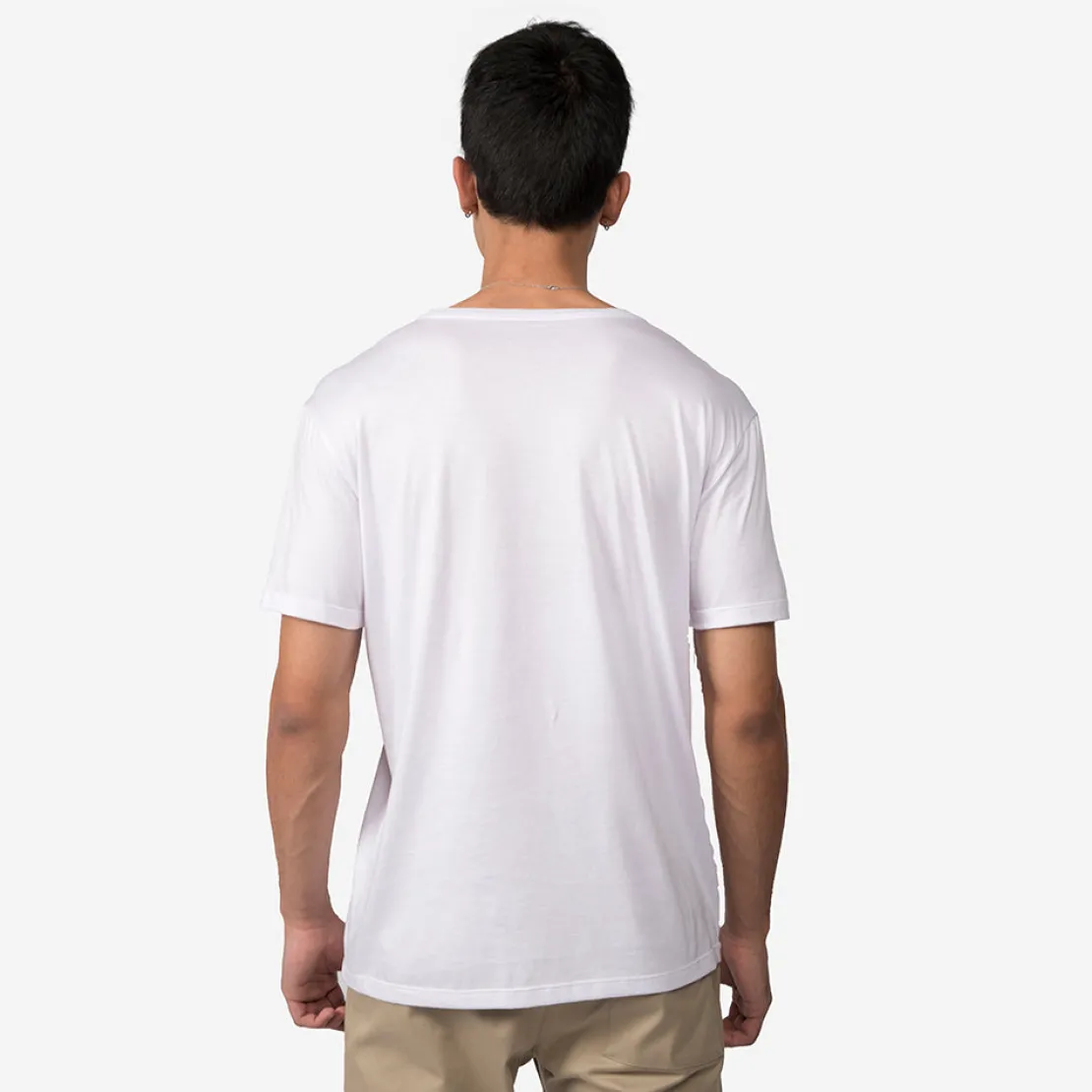 Algodão Pima | Camisetas>Basico.com Camiseta Pima Bolso Masculina | Life Collection - Branco