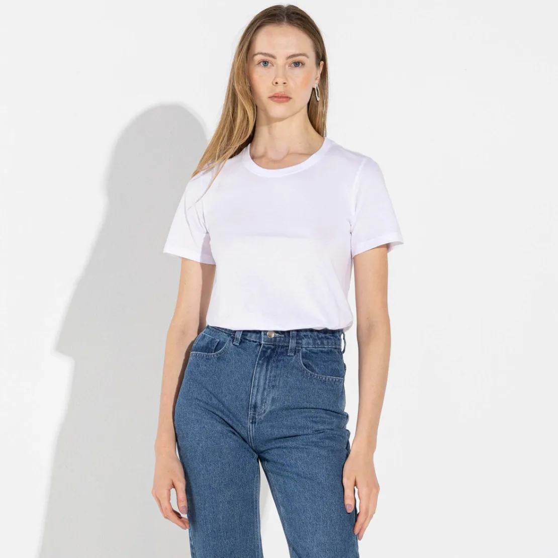 Algodão Pima | Camisetas>Basico.com Camiseta Pima Feminina | Life Collection - Branco