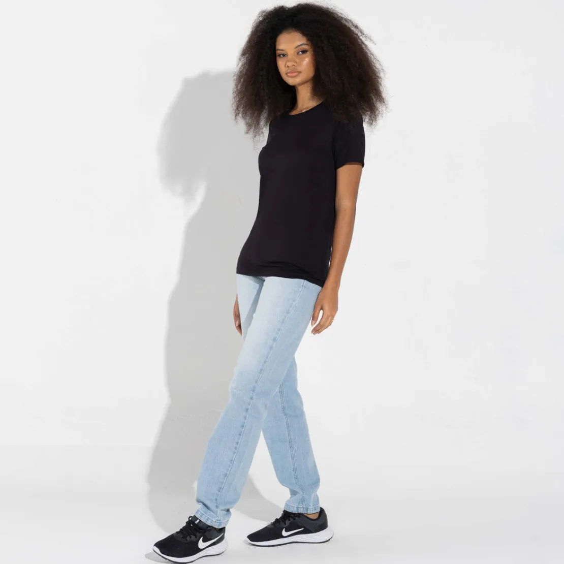Algodão Pima | Camisetas>Basico.com Camiseta Pima Feminina | Life Collection - Preto