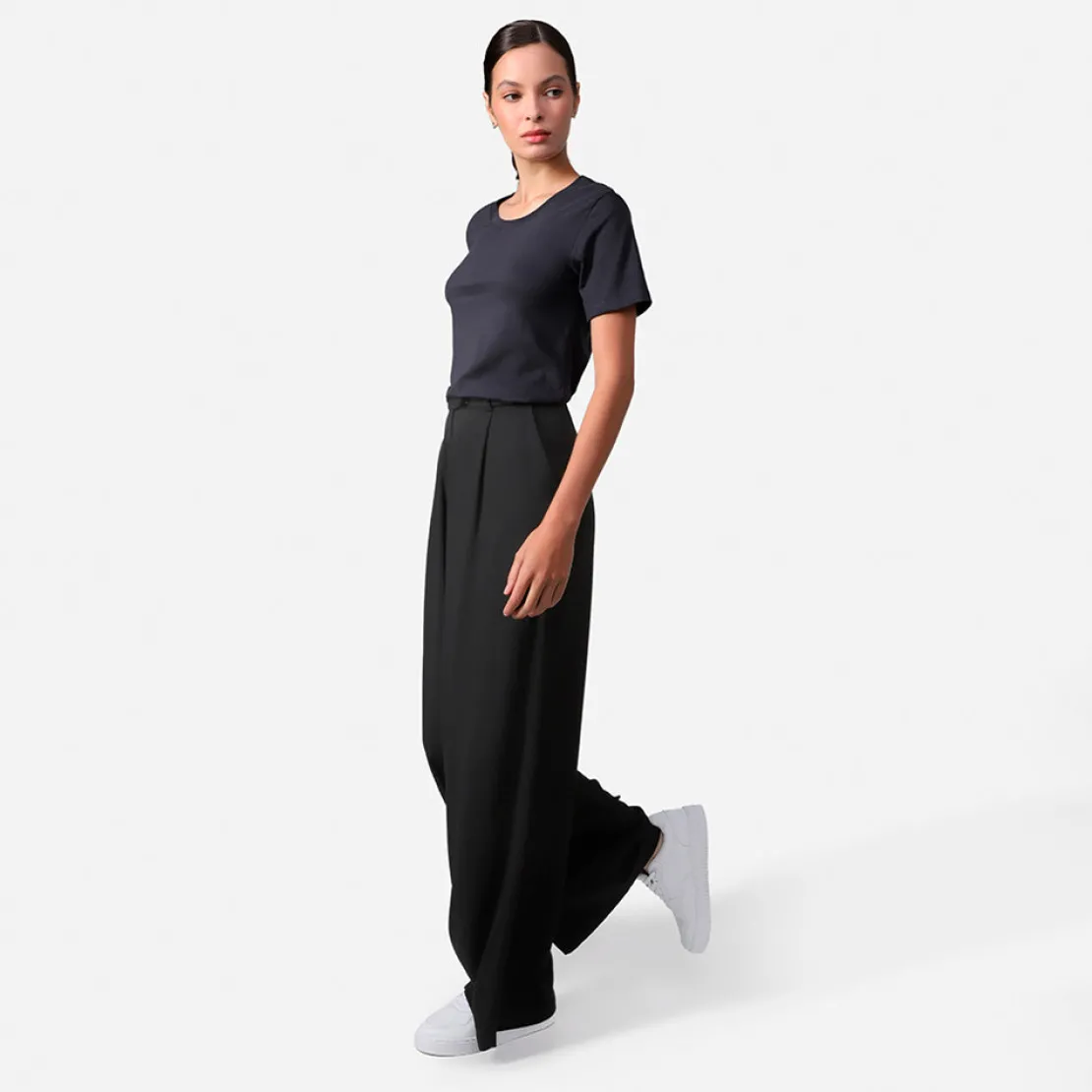 Algodão Pima | Camisetas>Basico.com Camiseta Pima Feminina | Life Collection - Cinza Escuro