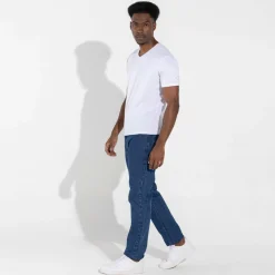 Algodão Pima | Camisetas>Basico.com Camiseta Pima Gola V Masculina | Life Collection - Branco
