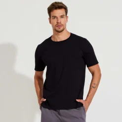 Algodão Pima | Camisetas>Basico.com Camiseta Pima Masculina | Life Collection - Preto