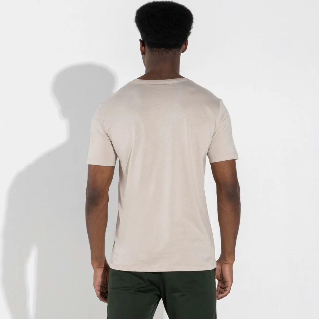 Camisetas | Algodão Pima>Basico.com Camiseta Pima Masculina | Life Collection - Bege Aveia