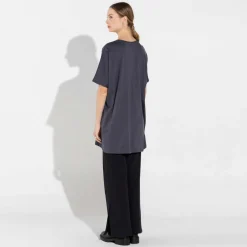 Algodão Pima | Camisetas>Basico.com Camiseta Pima Oversized Feminina | Life Collection - Grafite