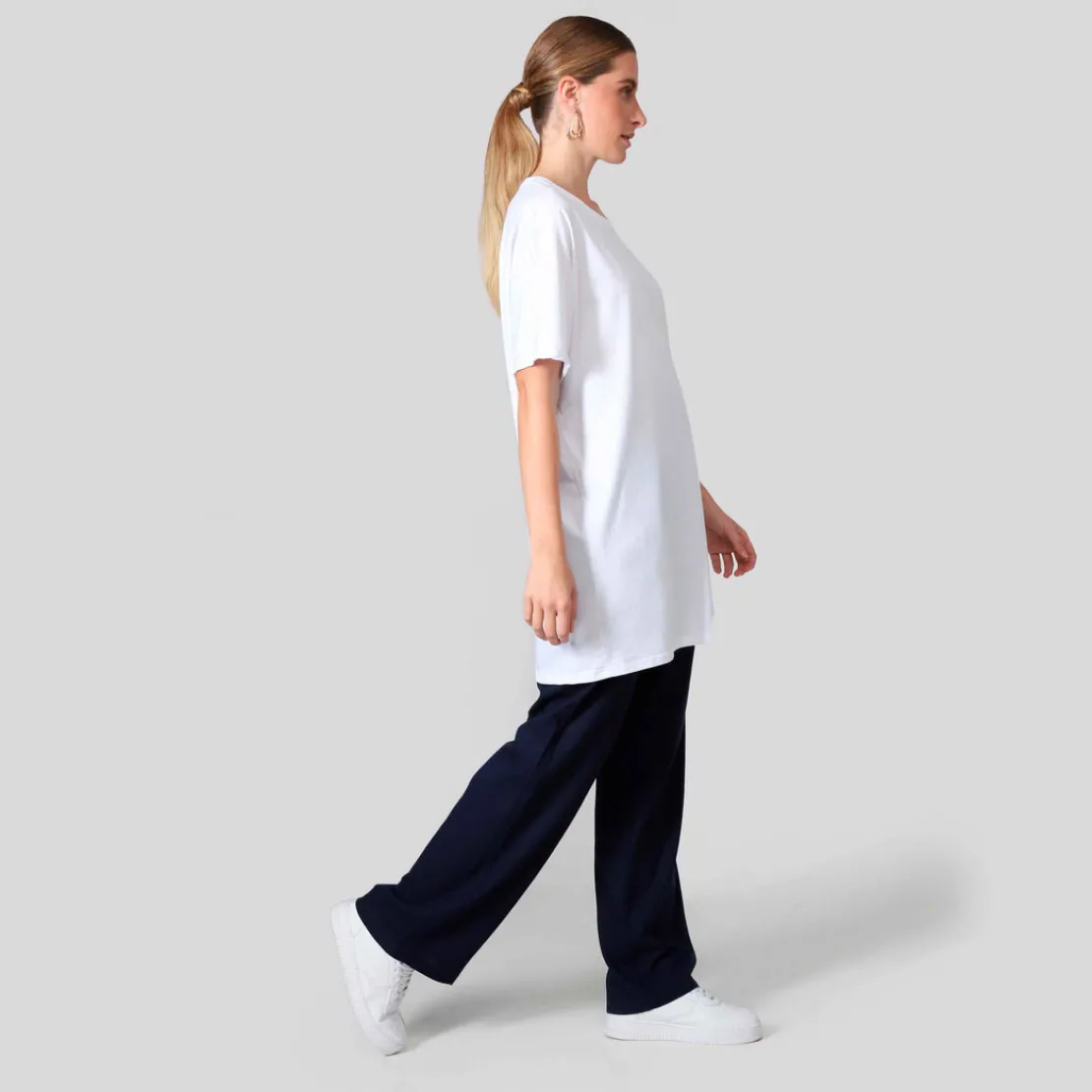 Algodão Pima | Camisetas>Basico.com Camiseta Pima Oversized Feminina | Life Collection - Branco