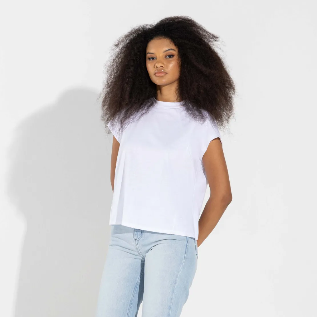 Camisetas | Algodão Pima>Basico.com Camiseta Pima Raglan Feminina | Life Collection - Branco