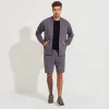 Jaquetas E Casacos | Masculino>Basico.com Jaqueta Bomber Bolsos Masculino - Cinza Granito