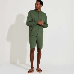 Jaquetas E Casacos | Masculino>Basico.com Jaqueta Bomber Bolsos Masculino - Verde Pinheiro