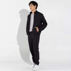 Moletons | Masculino>Basico.com Jaqueta Moletom Flanelado Masculino - Preto