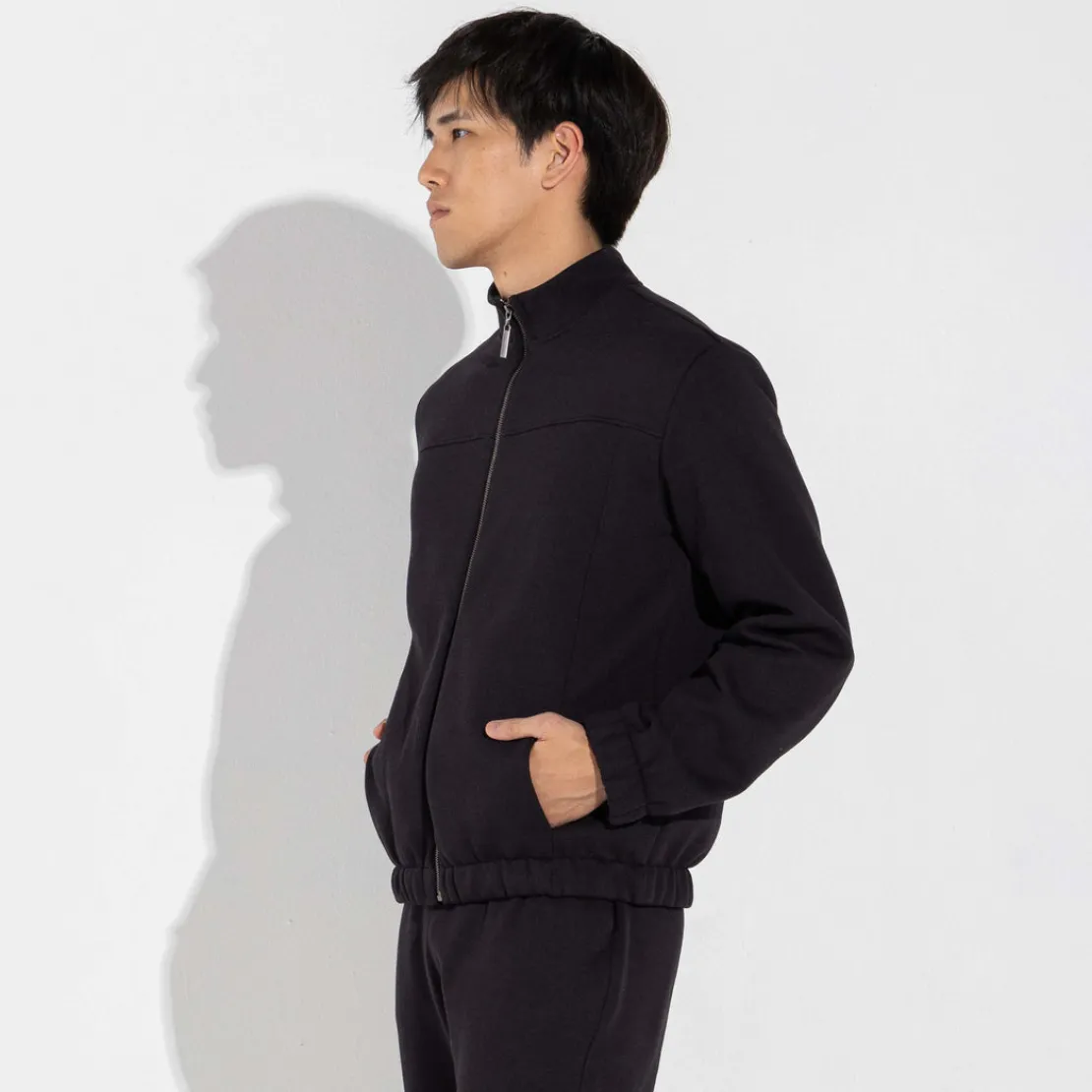Moletons | Masculino>Basico.com Jaqueta Moletom Flanelado Masculino - Preto