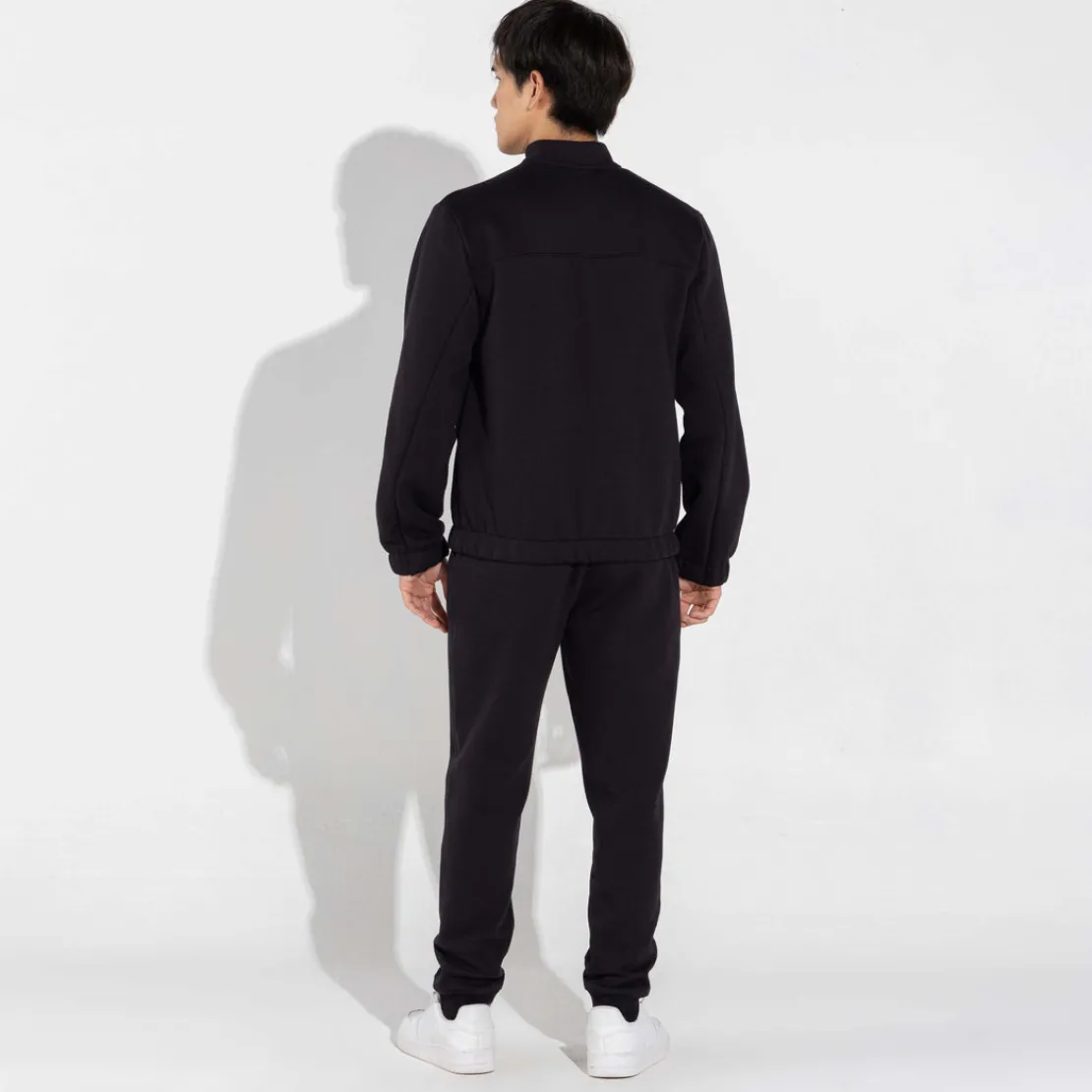 Moletons | Masculino>Basico.com Jaqueta Moletom Flanelado Masculino - Preto