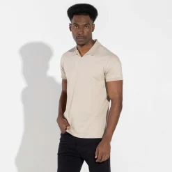 Polo | Algodão Pima>Basico.com Polo Cotton Pima Masculina | Life Collection - Bege Aveia