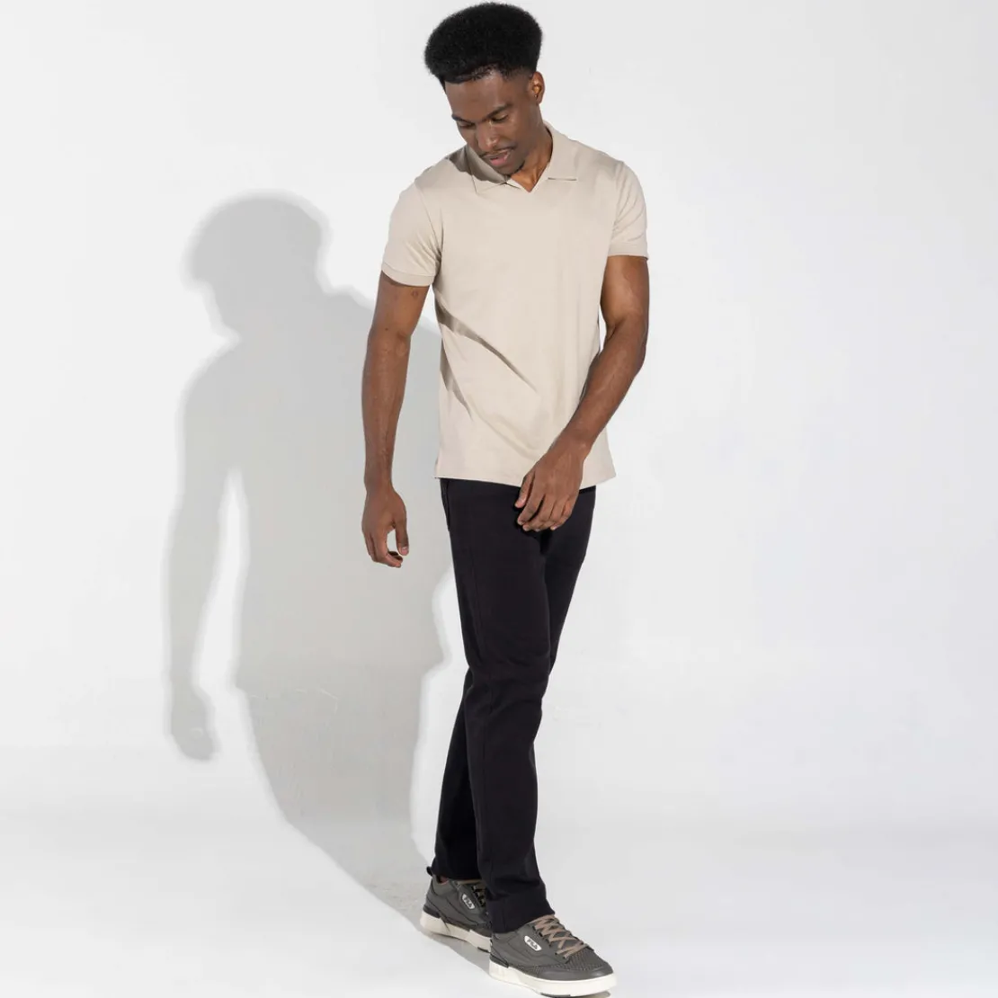 Polo | Algodão Pima>Basico.com Polo Cotton Pima Masculina | Life Collection - Bege Aveia