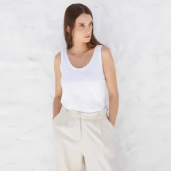 Algodão Pima | Regatas>Basico.com Regata Algodão Pima Feminina | Life Collection - Branco
