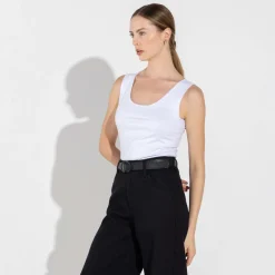 Regatas | Algodão Pima>Basico.com Regata Cotton Pima Feminina | Life Collection - Branco
