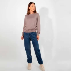 Blusas E Casacos | Tricot>Basico.com Suéter Tricot Gola C - Cinza