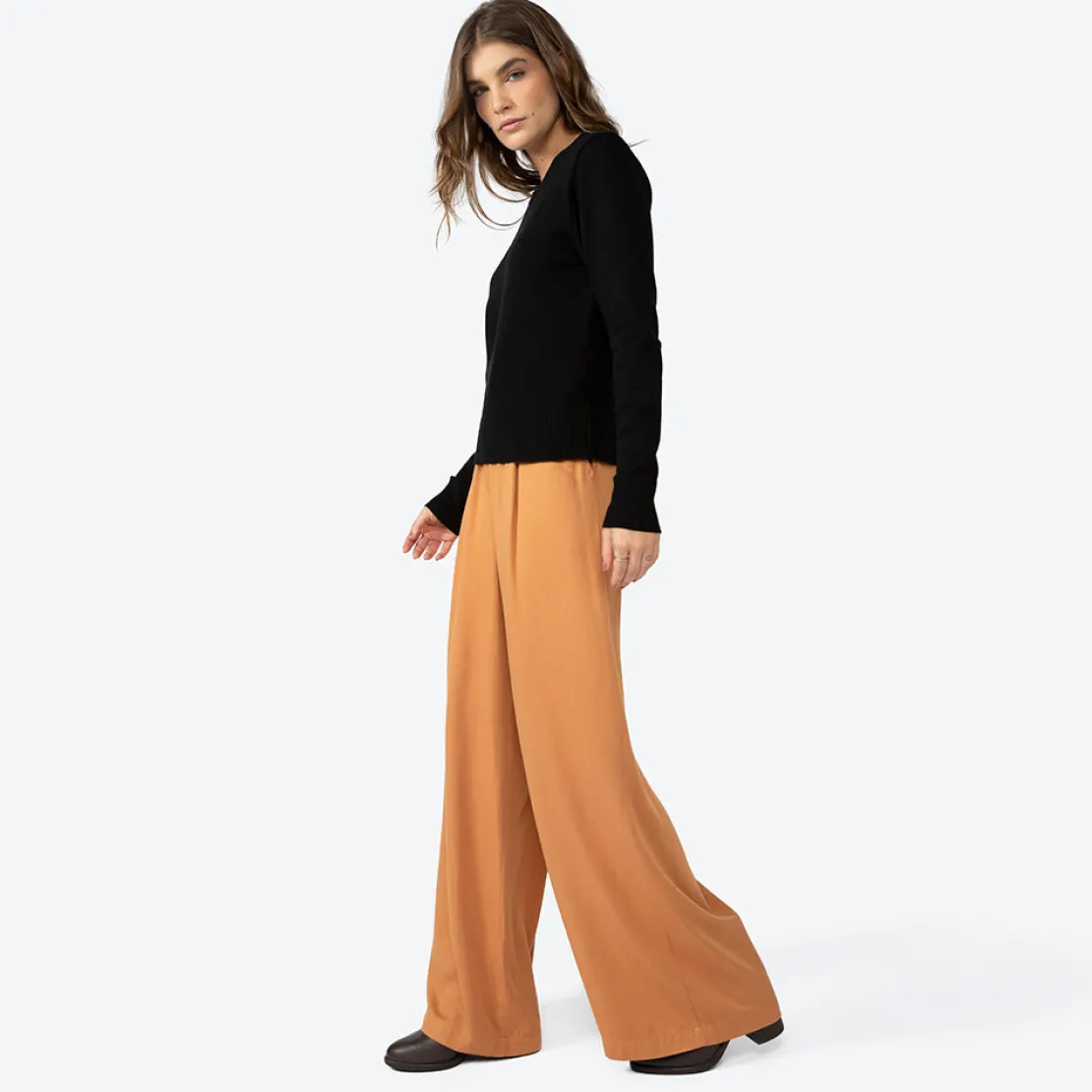 Tricot | Feminino>Basico.com Suéter Tricot Viscose Feminino - Preto