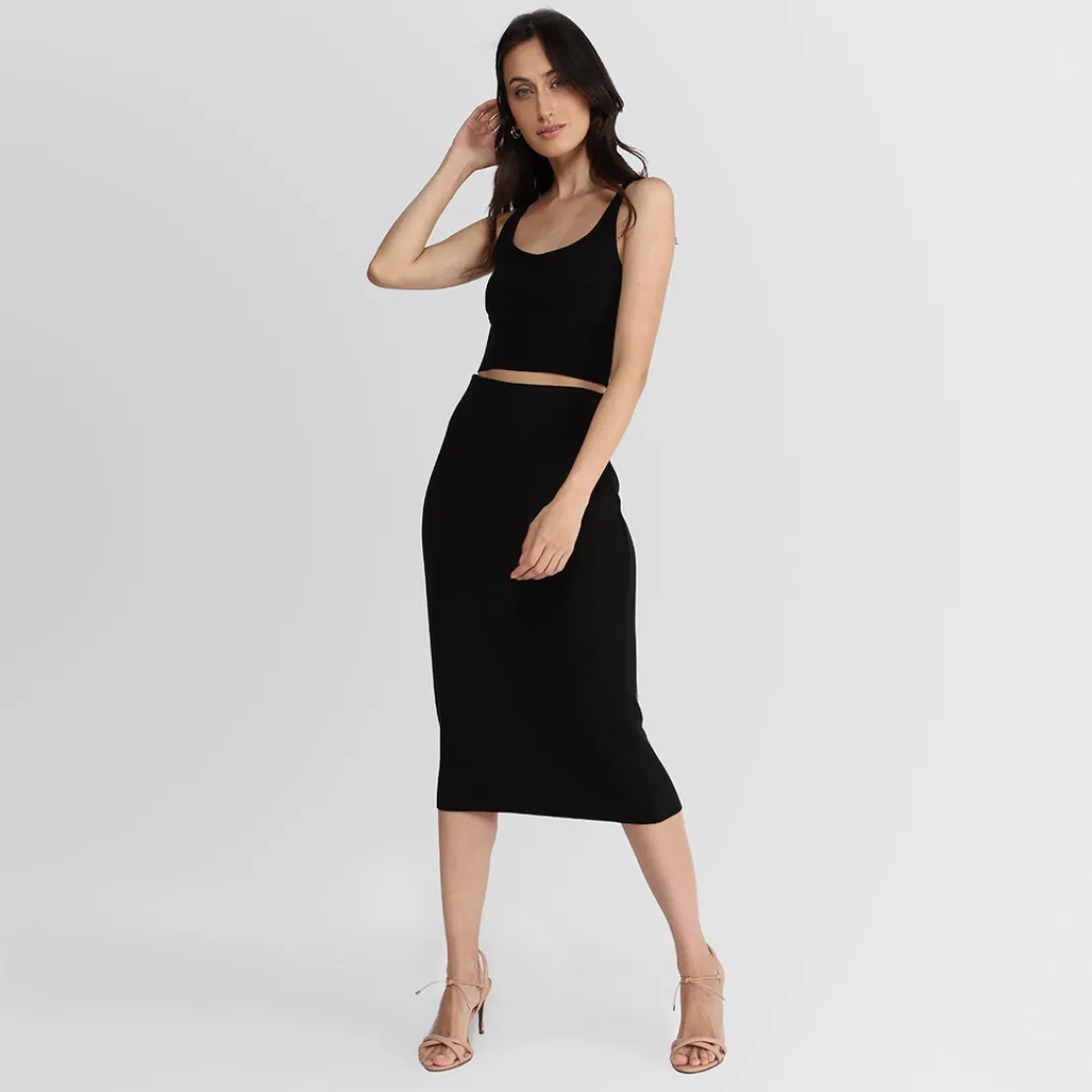 Tops | Tricot>Basico.com Top Tricot Recorte - Preto