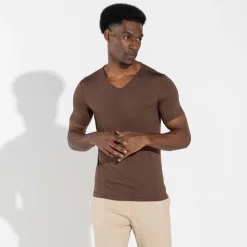 Camisetas | Camisetas>Basico.com Undershirt Micromodal Masculina - Marrom