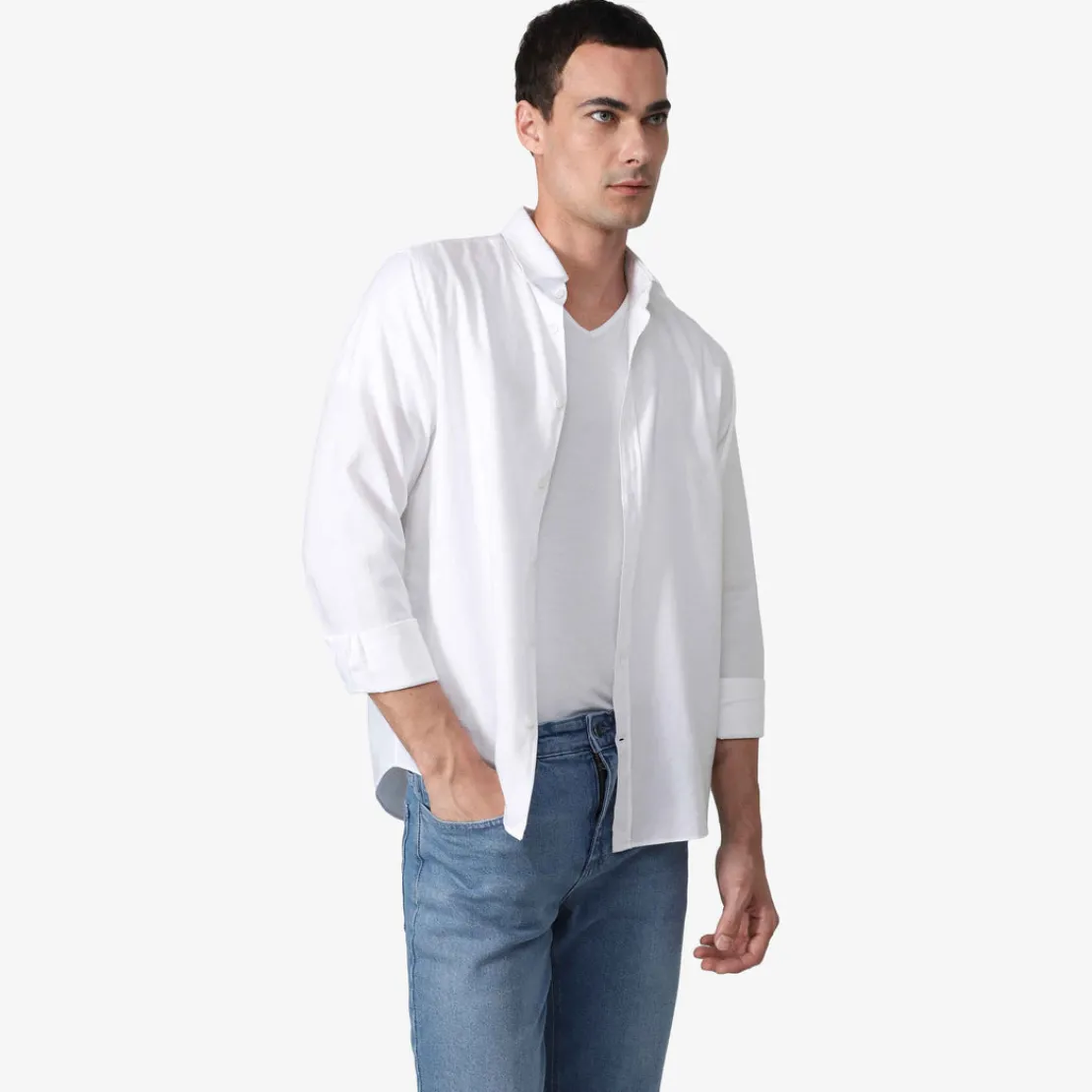 Camisetas>Basico.com Undershirt Micromodal Masculina - Branco