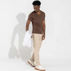 Camisetas | Camisetas>Basico.com Undershirt Micromodal Masculina - Marrom