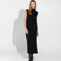 Vestidos | Vestidos>Basico.com Vestido Cotton Select Regata Gola Alta - Preto