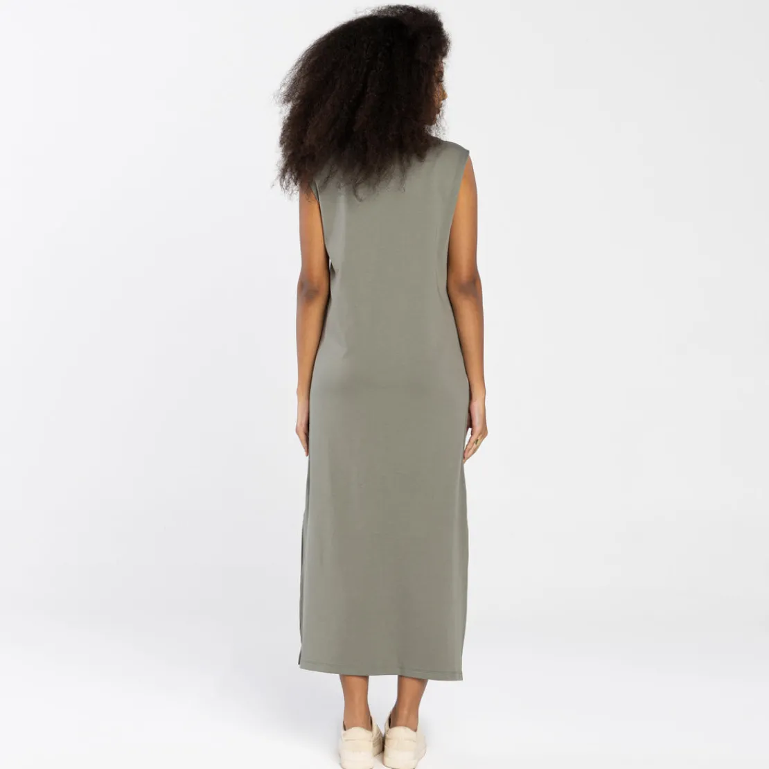 Vestidos | Vestidos>Basico.com Vestido Cotton Select Regata Gola Alta - Verde Louro
