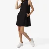 Vestidos | Vestidos>Basico.com Vestido Curto Cotton Pima Gola Alta - Preto